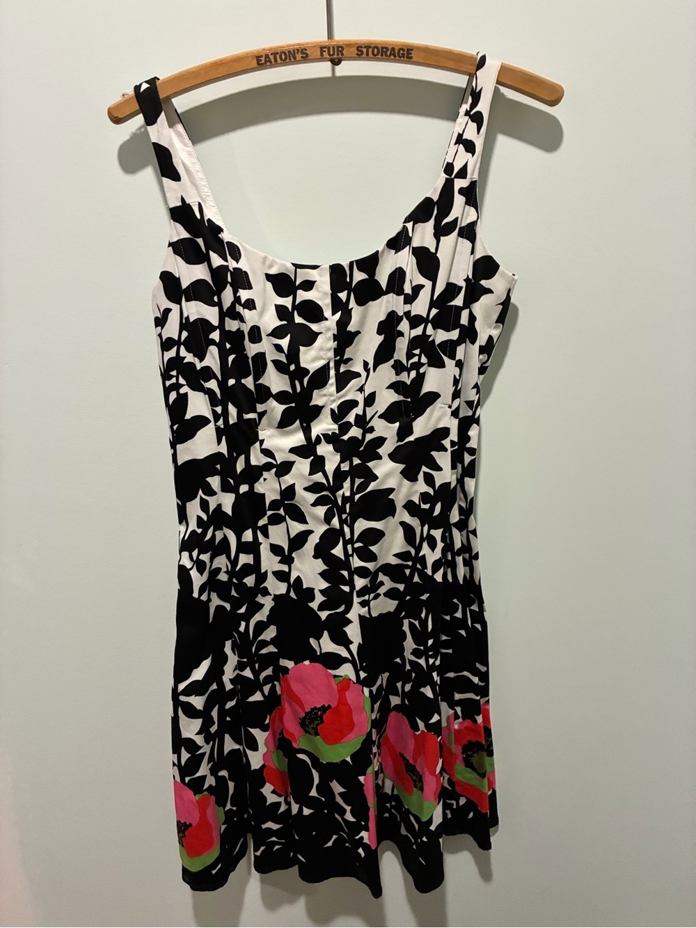 Nine West Floral Summer Sleeveless Fit and Flare Cotton Dress Sundress Size 10